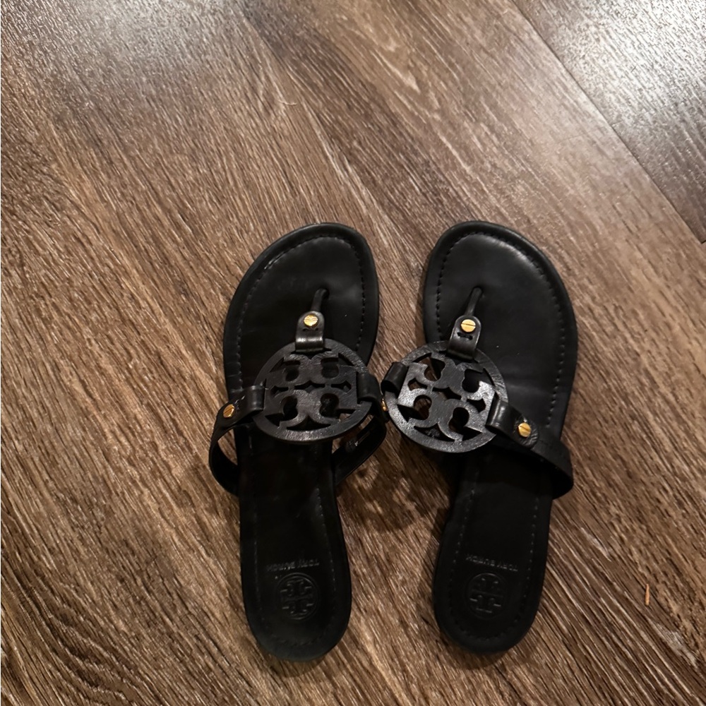 Tory Burch Black Leather Sandals